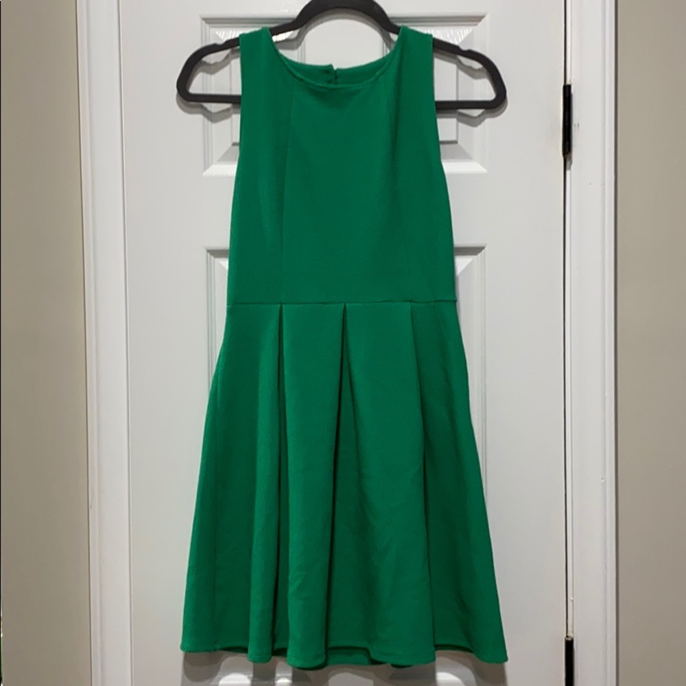 Kelly Green Dress with Back Cut Outs